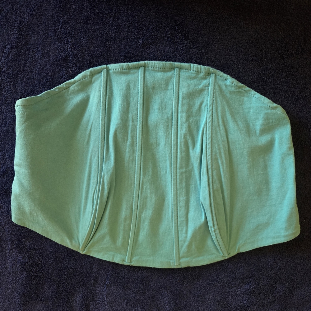 Teal Green Strapless Corset Top